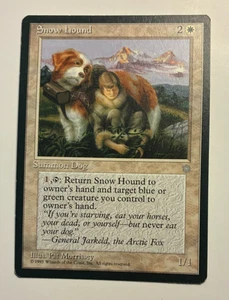Magic The Gathering Ice Age Snow Hound LP poco común - Imagen 1 de 2