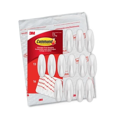 Ganchos de pared Command Medium Designer blancos 13 ganchos de plástico Foto 1 de 4
