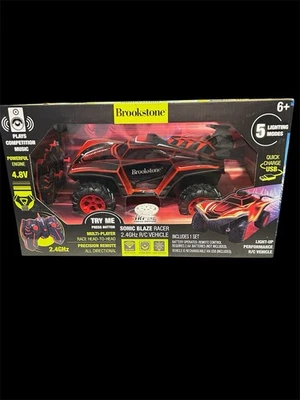 Brookstone Sonic Blaze Racer 2.4GHz R/C Vehicle 5 Lighting Modes, Music - Image 1 of 4