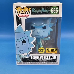 Funko Pop! Rick and Morty 666 Hologram Rick Clone Hot Topic Exclusive Glow - Picture 1 of 6