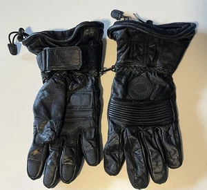 Guantes de moto Harley Davidson forrados de cuero Gore-Tex talla L negros, usados. - Imagen 1 de 16