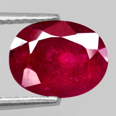 1.91Ct. Natural Gemstone Ruby Top Red Oval Normal Heated Tanzania Ravishing - Image 1 of 4
