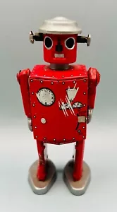 Vintage Schylling Atomic Robot Man Wind Up Tin Toy - Picture 1 of 4