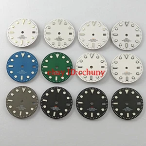 29mm Luminoso Estéril Negro Reloj Esfera Fecha Ajuste NH35 NH34 Movimiento Automático - Imagen 1 de 26