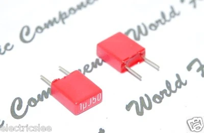 10pcs - WIMA MKS2 1uF (1µF) 50V 5% pitch:5mm Capacitor