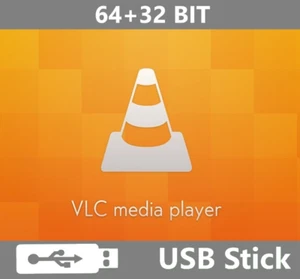 64+32 BIT VLC MEDIA PLAYER VCD SOFTWARE IM USB STICK FORMAT! - Bild 1 von 1