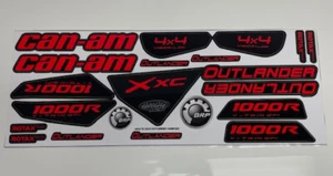 CAN-AM OUTLANDER 1000R XXC 22-25 CUSTOM RED AND BLACK LAMINATED DECAL CANAM ATV - Picture 1 of 6