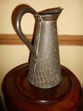antique j&s sankey crocodile pattern copper jug trident mark