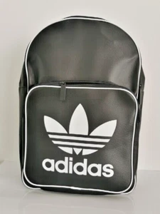 Adidas Originals Classic Leather-look Backpack - Black - Picture 1 of 20