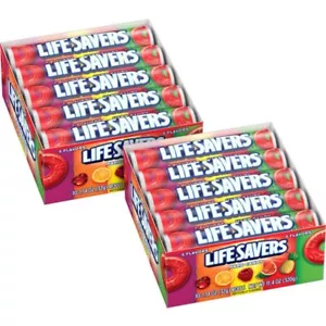 LIFE SAVERS 5 Flavors Hard Candy Rolls 1.14 Ounce - 10 Count Pack of 2 - Picture 1 of 8