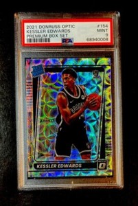 2021-22 DONRUSS OPTIC KESSLER EDWARDS ROOKIE PREMIUM SCOPE PRIZM /249 PSA 9
