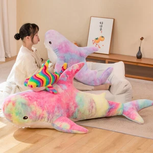Cute Shark 30-80CM Soft Shark Toy Large Soft Sea Shark Giant Stuffed Animal Toy# - Picture 1 of 23