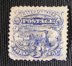 1869 US Stempel Sc #114 Lokomotive, gebraucht - Bild 1 von 2