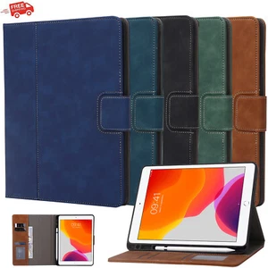 Funda protectora de cuero PU con soporte para lápiz para iPad 5ta 6ta generación 9,7 - Imagen 1 de 30