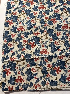 "A Tapestry Of Time acolchado reliquias tela RJR 2 yardas X 44"" hojas bayas" Foto 1 de 3