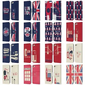 HEAD CASE DESIGNS LONDON BEST LEATHER BOOK WALLET CASE FOR APPLE iPOD TOUCH MP3 - Picture 1 of 7