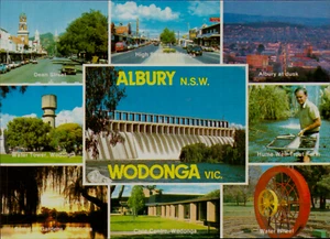 Albury Wodonga Australia Postcard. Vintage 80s Old Multi View. - Picture 1 of 2