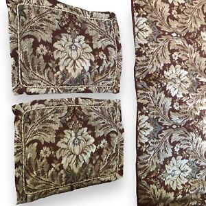 Croscill Arden Red Chenille Floral Queen Comforter & 2 Shams Set EXCELLENT