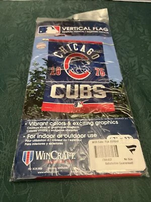 NEW MLB NL CENTRAL WIN CRAFT VERTICAL FLAG CHICAGO CUBS (CUBBIES) 27" X 37" FLAG - Image 1 of 4