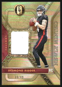 2022 Gold Standard Newly Minted Memorabilia Prime #5 Desmond Ridder Jersey /49