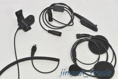 Motorcycle Helmet Headset Earpiece For Ham Radio for Motorola radio GP328 GP340 - Image 1 of 3