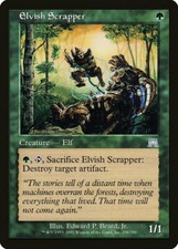 1X Elvish Scrapper Onslaught NM/EX FOIL MTG CARD