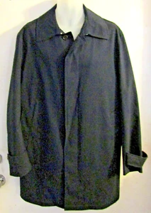 Men's Brooks Brothers Navy Blue Storm System Short Trench Coat Size 40R - Picture 1 of 9