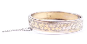 Brazalete Antiguo Victoriano Plata Esterlina 925 1884 HM Diseño de Hoja 15,1 g - Imagen 1 de 12