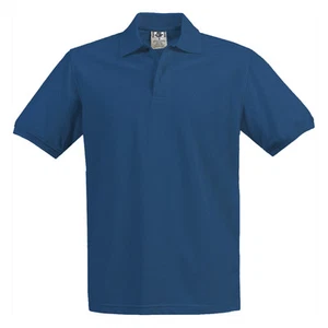 Boys Girls Royal Blue Pique Polo Shirt School Uniform Short Sleeve Sizes 4 to 18 - Picture 1 of 1