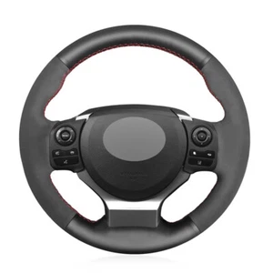 Black Suede Leather Car Steering Wheel Cover For Lexus IS200t IS250 IS300 - Picture 1 of 14