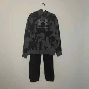 Under Armour Boys' Camo Fleece Jogger Set (Size 7) - Black & Gray - Picture 1 of 9