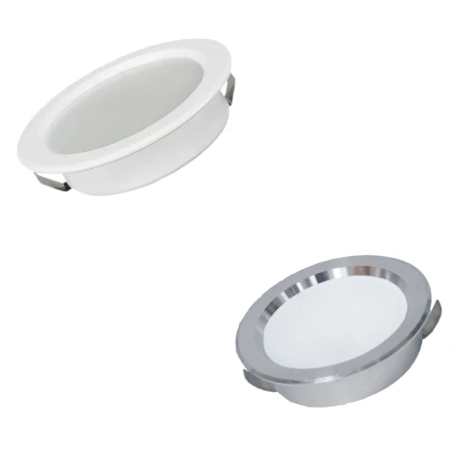 FARETTO CAPPA 3W BIANCO ARGENTO COLORE CALDO NATURALE IP20 FREDDO INCASSO 220V - Immagine 1 di 1