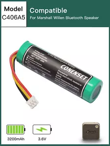 3200mah Battery For Marshall Willen C406A5 Bluetooth Speaker - Picture 1 of 5