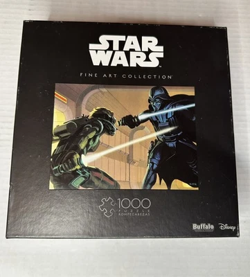 NUEVO Rompecabezas de 1000 piezas de colección de bellas artes de Star Wars Luke vs Vader Buffalo RARO Foto 1 de 4