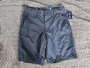 Izod Boys Flat Front Blue Shorts NEW Size 12 Adjustable Waist Moisture Wicking - Picture 1 of 8