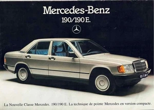 Catalogue Brochure Mercedes 190 / 190 E W201 10/1982 France - Imagen 1 de 2