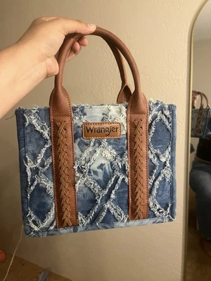 Wranglers Denim Purse Tote Bag Western Cowgirl  Perfect Condition - Image 1 of 4