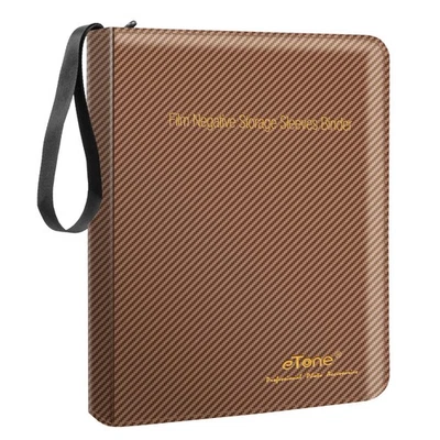 Filme 35mm 135 120 4x5 8x10 zíper página negativa álbum marrom mangas preservadoras - Imagem 1 de 4