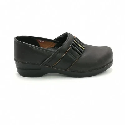 Sanita Shoes Womens Clogs Black Leather Original Danish Slip On Strap EUR 39 - Image 1 of 4