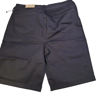 NYDJ Briella Black Denim Lift Tuck Technology Shorts Womens Size 16 Bermuda - Image 1 of 4