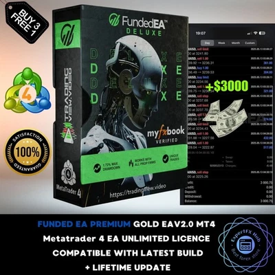 v2.0 Funded EA Premium Gold EA MT4 Metatrader Robot prop firm scalping bot ftmo - Image 1 of 4
