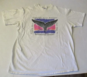 Harborside Graphics Endangered Whales Logo T-Shirt XL 90er gebraucht Einzelnaht - Bild 1 von 12