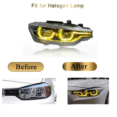 BMW 3 Series F30 F31 F35 2016 - 2019 Headlights Dual Color Daytime Running Light - Image 1 of 4