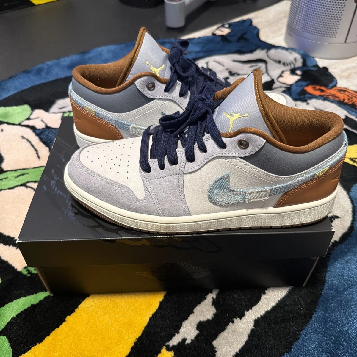 Jordan 1 SE Low Repaired Denim Swoosh | eBay