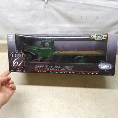 Highway 61 Collectibles 1941 Flatbed Truck + Box, 1:16 Scale Chevrolet Die-Cast - Image 1 of 4