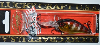 Lucky Craft 1.0 d-7 2 1/8" fregadero lento inmersiones a 7' crankbait maguma calentar branquias Foto 1 de 2