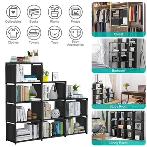 9-Cube Storage Organizer Closet Shelves Cabinet Bookcase Non-Woven Fabric Cube S - Picture 1 of 8