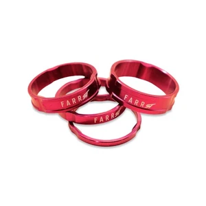 Farr-ST BMX Farr-ST Headset Spacers, 1-1/8", Red, Set/4 - Picture 1 of 1