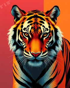 Tiger Pop Art 8X10 Print - Picture 1 of 1