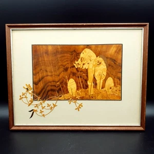 David Owen Marquetry Picture Shaggy Ink Cap & Birds Foot Limited Ed 1/5 Signed - Picture 1 of 22